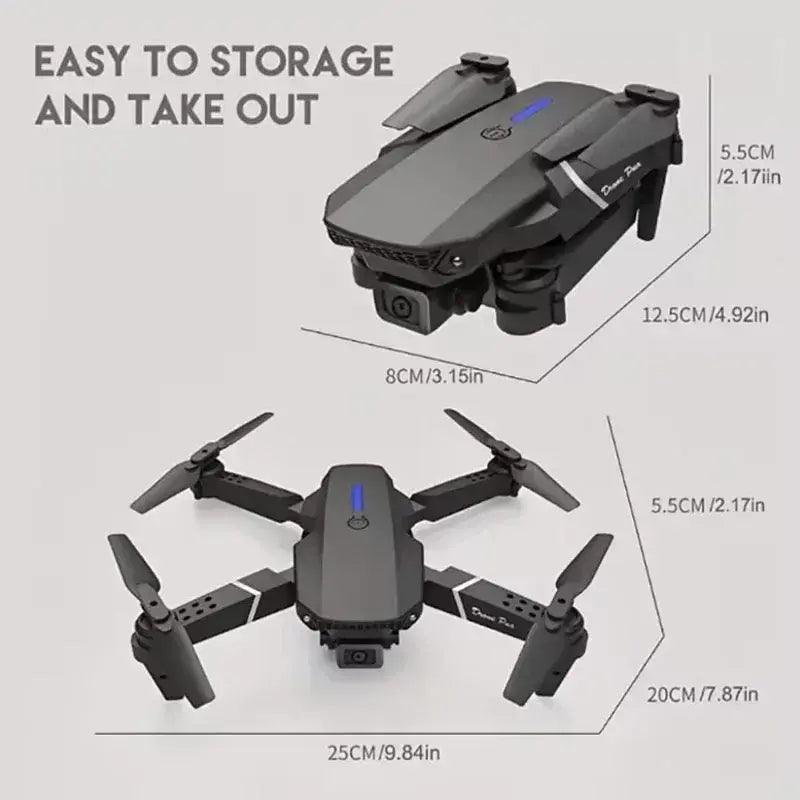 طائرة هليكوبتر RC قابلة للطي مع كاميرا عالية الدقة 1080 بكسل - التقط مناظر مذهلة من زاويتين