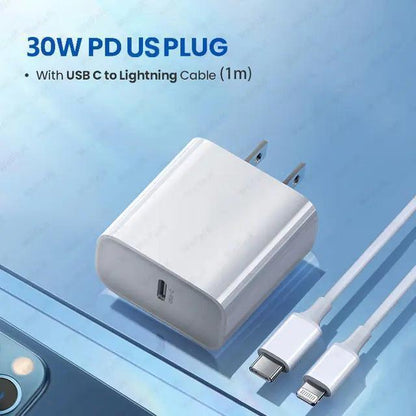 Original 30W PD Charger Adapter – Compatible with All Apple Devices for Fast and Safe Charging