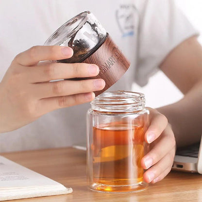 Bouteille Infuseur de Thé en Verre – Élégante, Portable et Pratique pour une Infusion Parfaite