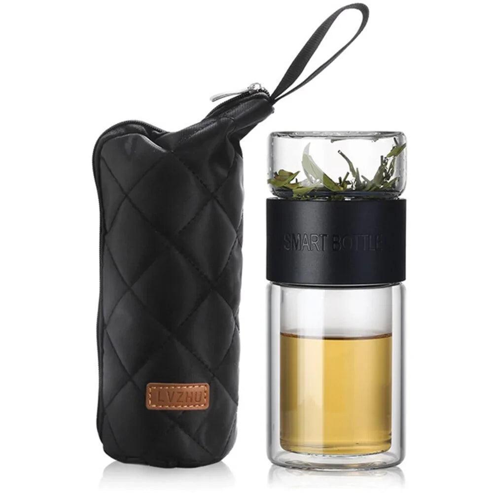 Bouteille Infuseur de Thé en Verre – Élégante, Portable et Pratique pour une Infusion Parfaite