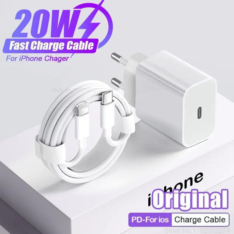 Chargeur Apple PD 20W Original – Recharge Ultra-Rapide pour iPhone et Appareils Apple