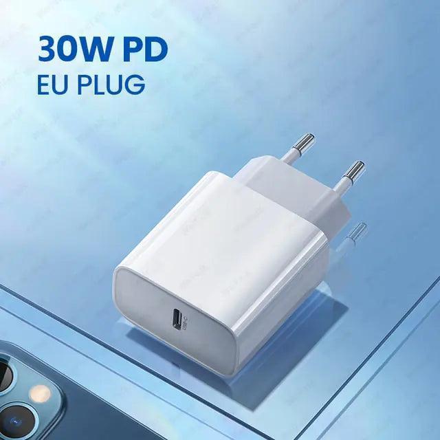 Original 30W PD Charger Adapter – Compatible with All Apple Devices for Fast and Safe Charging