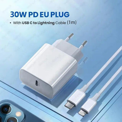 Original 30W PD Charger Adapter – Compatible with All Apple Devices for Fast and Safe Charging